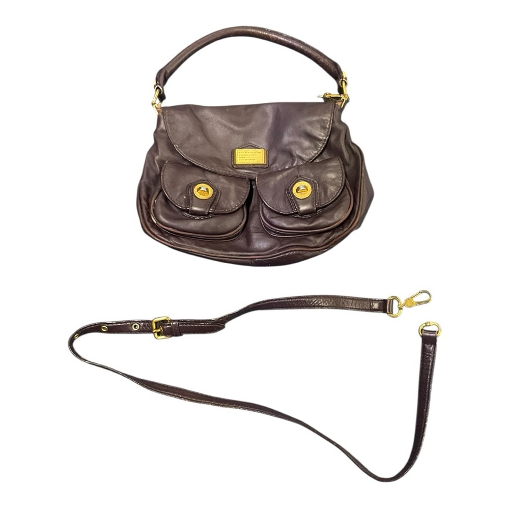 Marc by Marc Jacobs Classic Q Lil Riz Hobo Bag 💜 Leather Gold Hardware Y2K Vibes - Picture 10 of 10